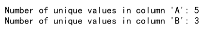 Pandas Unique Values