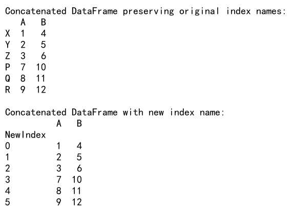 Pandas Concat Reset Index