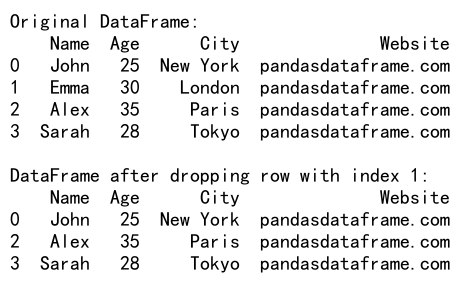 Pandas Drop Row