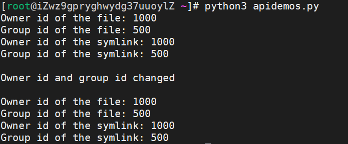 Python os.lchown() Method