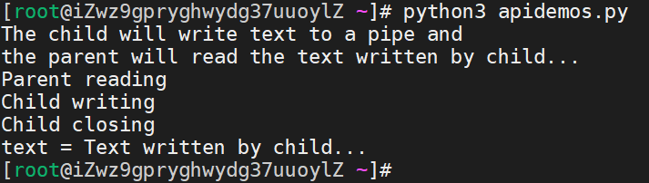 Python os.pipe() Method