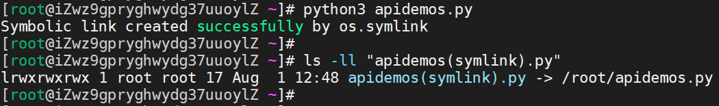 Python os.symlink() Method