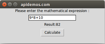 Tkinter eval calculates mathematical expressions